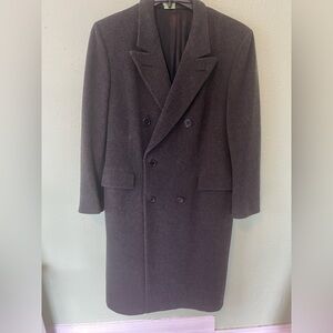 Dior Men's Charcoal Double-Breasted Trench Coat